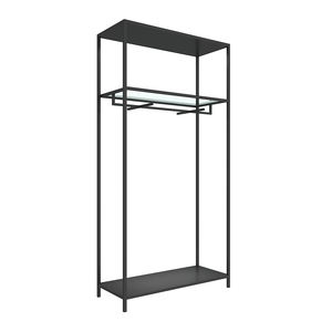 Exhibidor <span class=keywords><strong>de</strong></span> Ropa Comercial Multiusos <span class=keywords><strong>para</strong></span> Tienda <span class=keywords><strong>de</strong></span> Zapatos, Soporte <span class=keywords><strong>de</strong></span> Metal con Recubrimiento <span class=keywords><strong>de</strong></span> Polvo Negro, Montado en la Pared - Product Image 4