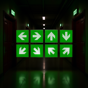 Señal de Dirección Ttake de 250 x 250 mm, Indicador de Salida con Sensor de Seguridad - Product Image 3