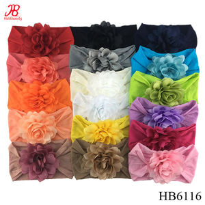 Fascia per la testa <span class=keywords><strong>con</strong></span> fiocco di <span class=keywords><strong>fiori</strong></span> in Nylon per bambini fiocchi per bambini nunsi in tinta unita fascia per <span class=keywords><strong>capelli</strong></span> morbidi accessori per <span class=keywords><strong>capelli</strong></span> per bambini - Product Image 5