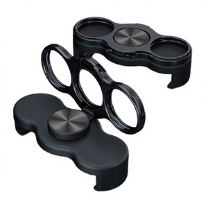 Support de téléphone 3-en-1 à double anneau, poignée universelle pour téléphone à 3 doigts, support métallique rotatif à 360°, support magnétique pour voiture, <span class=keywords><strong>clip</strong></span> antidérapant pour téléphone - Product Image 1