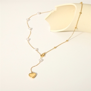 Collar de Moda con Colgante de Corazón de Concha <span class=keywords><strong>Madre</strong></span> en Acero Inoxidable y Oro de 18k <span class=keywords><strong>para</strong></span> Mujer, Ideal <span class=keywords><strong>para</strong></span> Regalo - Product Image 6