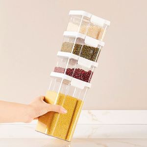 Food Grade Kitchen Storage <b>Rack</b> Leak-Proof Sealed Plastic Storage Box Kitchen Jar Cereal Snack Pasta Dry Food Storage Canister - Product Image 4