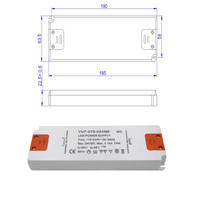 Alimentation électrique pour bande LED ultra-mince de 100 watts, classe 2, SAA CE, 230V-240V vers 12V-24V, 3A-8A