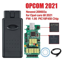 OPCOM Op-com V1.95 Puce PIC18F458 Outil de diagnostic de détection de panne Opel USB OBD2 12-24V Windows