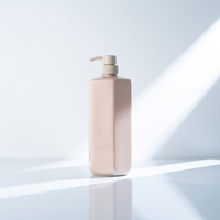 Flacon de lotion carré personnalisé pour emballage cosmétique avec pompe pulvérisatrice, sérigraphié, rechargeable pour shampoing et savon liquide