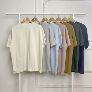 T-shirt da <span class=keywords><strong>uomo</strong></span> oversize di alta qualità in cotone slub morbido, alla moda, streetwear, casual, ampio, estivo e fresco - Produttori di <span class=keywords><strong>abbigliamento</strong></span> - Product Image 2