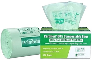 Winstar <strong>Compostable</strong> PE Trash Bags <strong>Small</strong> Kitchen <strong>Compost</strong> Bags Home &amp; Green Bin Certified for Food Waste <strong>Composting</strong> - Product Image 2