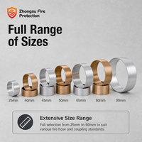 Anneau en aluminium professionnel pour tuyau d'incendie, 25 mm à 90 mm, embout de sertissage pour raccord de tuyau d'incendie, manchon d'accouplement, argent, or, OEM, ODM