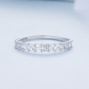 Factory <span class=keywords><strong>Bamoer</strong></span> 925 anillo de dedo de circón brillante de plata esterlina para mujer aniversario regalo del Día de San Valentín joyería fina BSR408 - Product Image 3