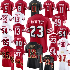 Groothandel San Francisco gestikte kleding # 5 Evans # 54 Warner # 11 Aiyuk # 49 Trouw # 85 Kittle # 97 Bosa American Football-shirt - Product Image 1