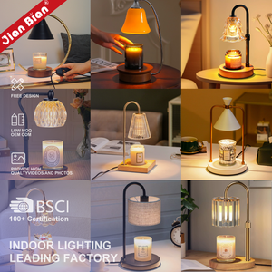 Logo personnalisé décoration nordique moderne avec 2 ampoules cadeaux d'anniversaire de luxe lampe chauffante électrique pour <span class=keywords><strong>bougie</strong></span> cire avec minuterie à intensité variable - Product Image 2