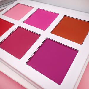 พาเลทท์ไฮไลท์เตอร์ คอนทัวร์ บลัชออน แบบอัดแข็ง สีชัด ติดทนนาน 6 สี สำหรับ DIY - Product Image 4