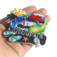 Maßgefertigter 3D-Harz-Lanzarote-Kühlschrankmagnet Großhandel Spanien Kanarische Inseln Touristen-Souvenir Kühlschrankmagnete