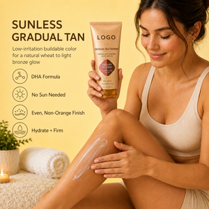 Loción Corporal Autobronceadora Gradual con Acabado Bronceado Medio Intenso, Anti-Amarillo, Hidratante Diaria, Bajo MOQ, GMPC, ISO, Personalizable, Reafirmante - Product Image 2