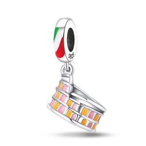 Pendentif Breloque DIY en Perles Plaqué Argent avec Zircon Forme Cœur Taillé Rose, Motif Chouette et Écureuil <span class=keywords><strong>Feuille</strong></span> d'Érable d'Automne - Product Image 6