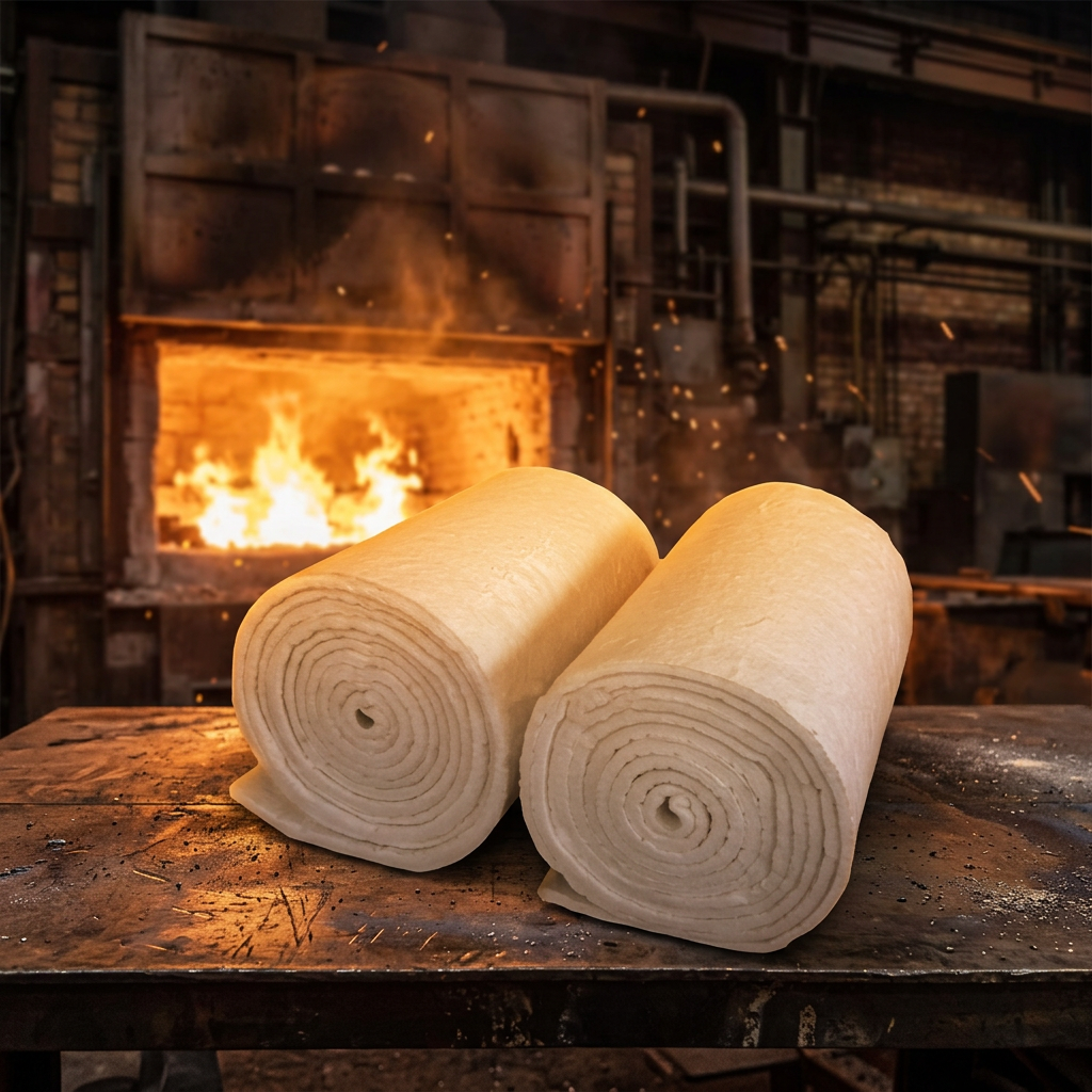 Custom 1260 Grade Ceramic Fiber Insulation Blanket, Thermal Resistant Wool Roll For Oven & Boiler Lining