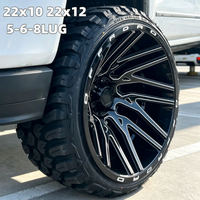 Jantes tout-terrain concaves profondes 20x10 22x12 5x127 5x139.7 6x135 6x139.7 à déport négatif pour F150 Silverado Sierra RAM Tundra