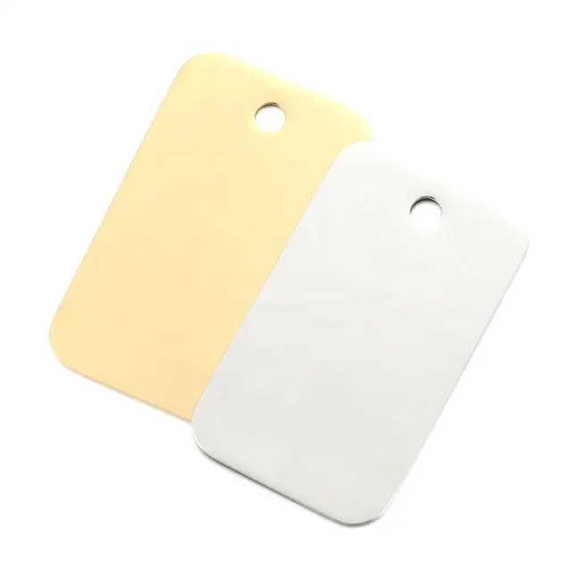 Yiwu Aceon Stainless Steel Business Credit Card Shape Rectangle Round Corner Brush Polish Finish DIY Engrave Big Size Dog Tag