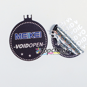 Sản xuất in tùy chỉnh chất lượng cao làm xáo trộn bằng chứng làm mất hiệu lực con dấu nhãn dán bảo hành cho hộp carton - Product Image 2