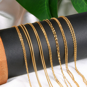 Catena Rolo alla Moda per Donna e Uomo, in Acciaio Inossidabile con Chiusura Scorrevole Regolabile, Collana Sottile Universale Fai-da-Te 0.8-1.2mm - Product Image 4