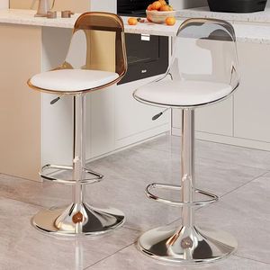 <span class=keywords><strong>Tabouret</strong></span> <span class=keywords><strong>de</strong></span> <span class=keywords><strong>bar</strong></span> moderne et simple en acrylique <span class=keywords><strong>transparent</strong></span> pour réception, cuisine et salon, à pieds hauts et réglable - Product Image 3