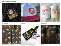 Patchs PVC personnalisés avec logo, thermocollants, à coudre, badges en caoutchouc gaufré, patchs en silicone souple 3D en caoutchouc PVC pour vêtements