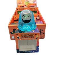 Nouveau jouet anti-stress fantôme lumineux d'Halloween en maltose à rebond lent, jouet sensoriel à presser