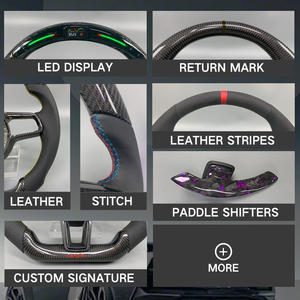 Volante Deportivo de Cuero Personalizado con Fibra de Carbono Real para <span class=keywords><strong>Cadillac</strong></span> CT4 CT5 <span class=keywords><strong>CT6</strong></span> XT5 XT4 ATS CTS-<span class=keywords><strong>V</strong></span>, Interior de Auto de Lujo - Product Image 6