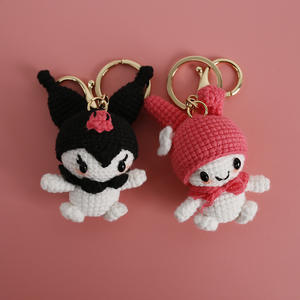 Peluche de Kuromi Hecho a Mano, Amigurumi de Bad Badtz-maru, Muñeca Kawaii Gótica, Regalo Único de <span class=keywords><strong>Anime</strong></span> para Niñas Adolescentes - Product Image 1