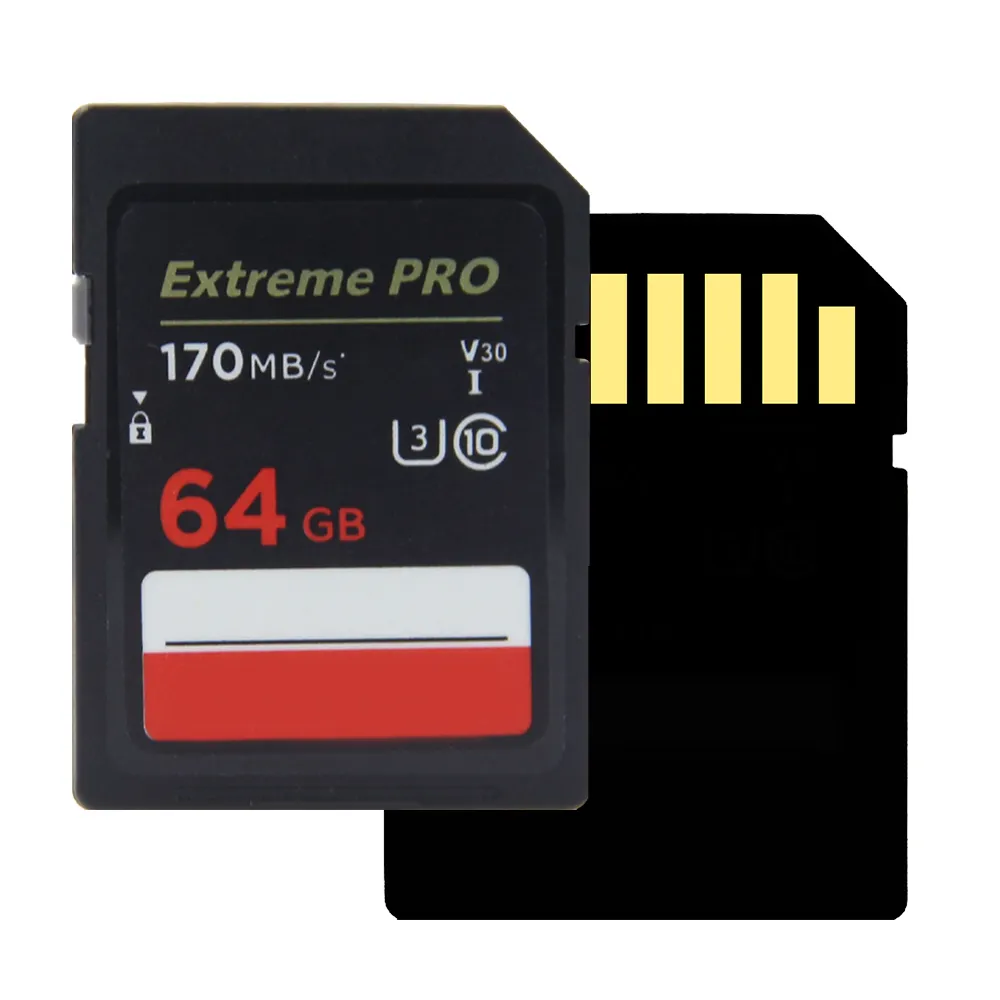 Sıcak satış SdK hafıza kartı 90 M/S 170 M/S Camera 3 U3 büyük SD kart 16gb 32gb 128gb 256g 512GB PRO kamera 4k Video için kullanın