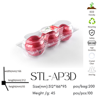 Blister en plastique PET transparent personnalisé en usine conteneur d'emballage pomme pêche poire orange boîte en plastique de fruits