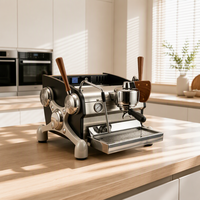 Mesin Espresso Profesional Kelas Komersial dengan Boiler Ganda Stainless Steel (3.5L+1.5L) Tekanan 9 Bar Katup Jarum yang Dapat Disesuaikan