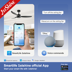 Ventilateur de plafond 1stshine pour extérieur, IP65, étanche, pales en ABS noires, avec télécommande - Product Image 6