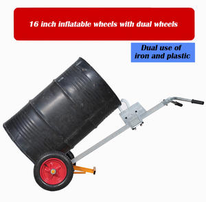 <span class=keywords><strong>Chariot</strong></span> de transport en acier à deux roues de 16 pouces pour fûts d'huile, roues gonflables, capacité de charge de 450 kg, <span class=keywords><strong>chariot</strong></span> de rangement pour outils OEM - Product Image 2