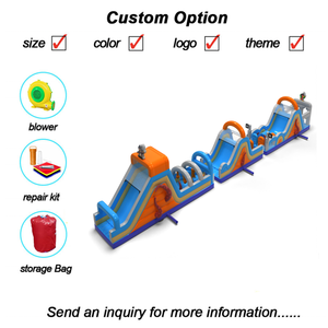 Pista de Obstáculos Inflable de Alta Presión para Exteriores, Mini Pista de Obstáculos para Fiestas, Superpista de Obstáculos Unisex - Product Image 6