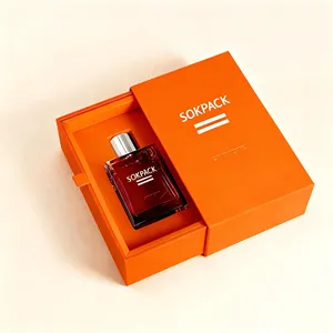 Boîte rigide personnalisée pour parfum avec insert floqué et poignée en ruban, emballage cadeau de luxe, boîte d'expédition - Product Image 6