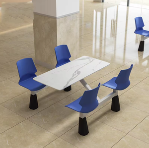Muebles de Comedor de Alta Resistencia para Cantina Escolar, Juego de Mesa y Sillas de 4 Plazas para Restaurante y Área de Comidas - Product Image 1