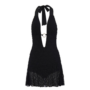 Vestido Sexy de Alta Calidad con Tirantes Cruzados y Escote Abierto para Mujer, a la Moda - Product Image 3