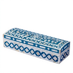 Contemporary Mother of Pearl Inlay Jewelry <b>Box</b> Luxury Handmade <b>Decorative</b> <b>Storage</b> Case <b>for</b> Jewelry, Accessories, Valuables - Product Image 1