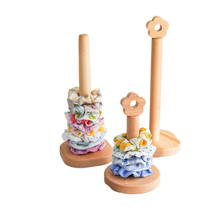 Support de rangement pour bijoux en <span class=keywords><strong>bois</strong></span> massif à deux niveaux de type sur pied moderne, support de rangement pour anneaux de cheveux en <span class=keywords><strong>bois</strong></span> massif pour outils - Product Image 4