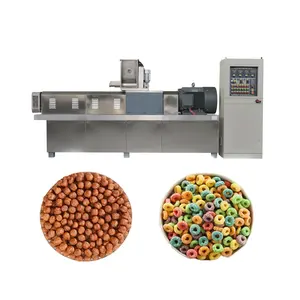 Big capacity 300kg/h grain corn flakes production machine stainless steel breakfast cereals puff extrusion plant