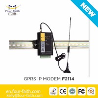 Módem Modbus DTU GPRS/GSM Four-Faith F2114 con RS232/RS485 para Lectura Inalámbrica de Medidores de Agua Inteligentes