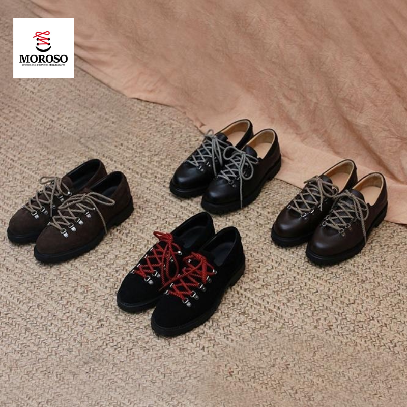 Men's Suede Derby Shoes - Slip-Resistant, Durable Outdoor Footwear