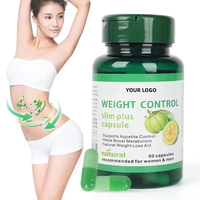 Capsules OEM Slim Plus pour le contrôle du poids, soutien naturel de l'appétit et du métabolisme, complément alimentaire pour adultes, 60 unités, durée de conservation de 24 mois