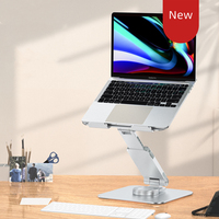 Support ergonomique en alliage d'aluminium pour ordinateur portable de jeu, angle de hauteur réglable, pliable, extensible et rotatif, pour bureau