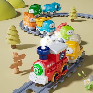 Juego de Tren Eléctrico de Dinosaurios con Rociador de Vapor, Tren de Juguete con Luces LED, Pista de Carreras Flexible, Juguete para Niños, <span class=keywords><strong>Regalo</strong></span> para Niños - Product Image 3