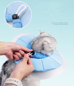 Neues Verstellbares Weißes Eliza Circle Wasserdichtes Einziehbares Weiches und Bequemes Katzen-Genesungshalsband - Product Image 4