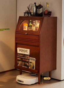 Armoire de rangement <span class=keywords><strong>MUU</strong></span> moderne en bois massif et verre, grande capacité, écologique, durable, gain de place, pour salon, chambre, hôtel - Product Image 4