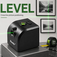 Niveau laser portable ZhonNa Green Light, calibrateur de ligne croisée, rechargeable par USB, outil de mesure magnétique, kit de pièces d'équipement laser