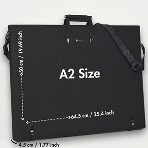 A2 Leather Binder Portfolio <b>Gift</b> for Painters and Artists Features Padfolio Leather Folder and Art Supply Case - Product Image 5